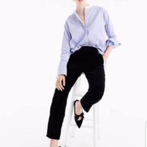J Crew Black Pull On Easy Pant In Velvet 4